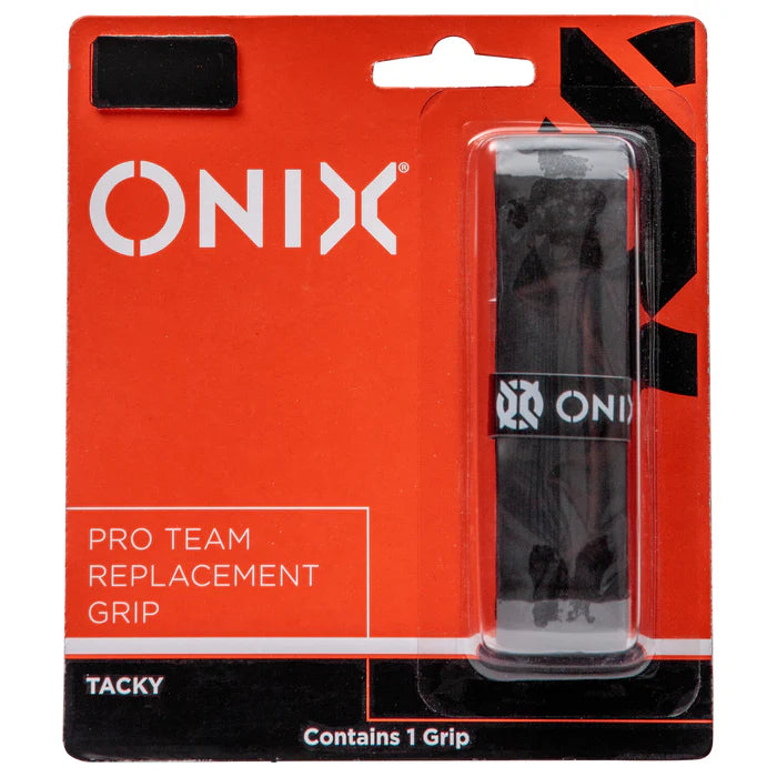 Onix Pro Team Replacement Pickleball Paddle Grip featuring a tacky cushioned surface, moisture-absorbing construction, and secure grip for enhanced paddle control.