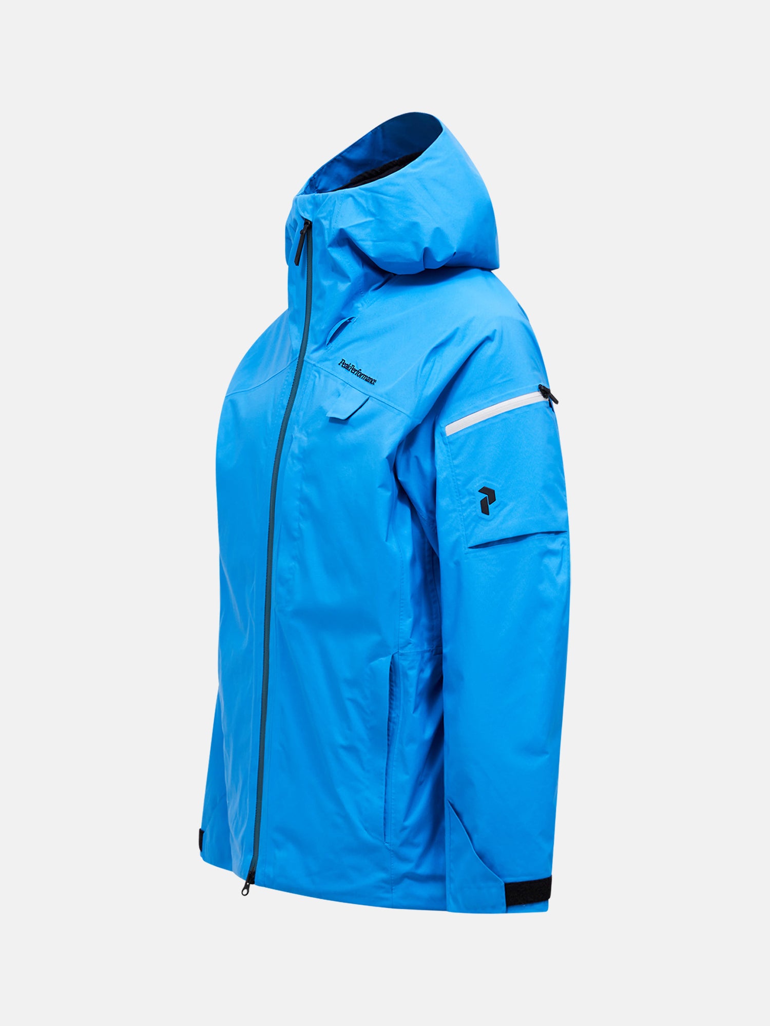 Peak Performance Men's Alpine GORE-TEX 3L Ski Jacket featuring waterproof GORE-TEX 3-layer construction, helmet-compatible hood, ventilation zips, and alpine-ready performance.