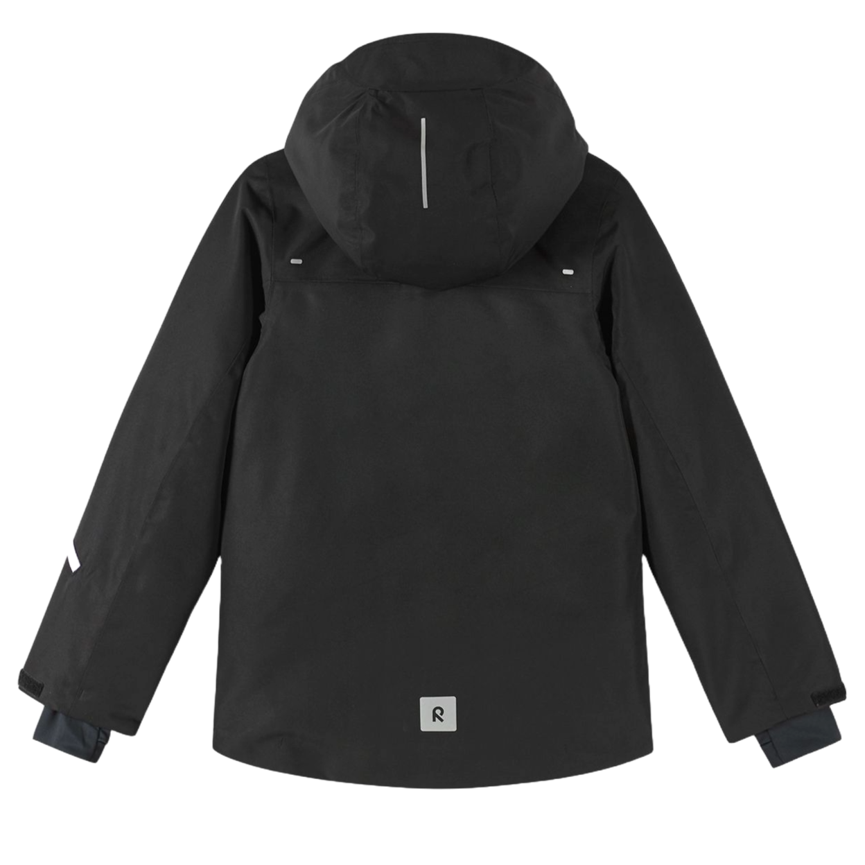 Reima JR Perille Ski Jacket featuring waterproof construction, lightweight insulation, adjustable hood, snow skirt, and a junior-specific fit for winter adventures.