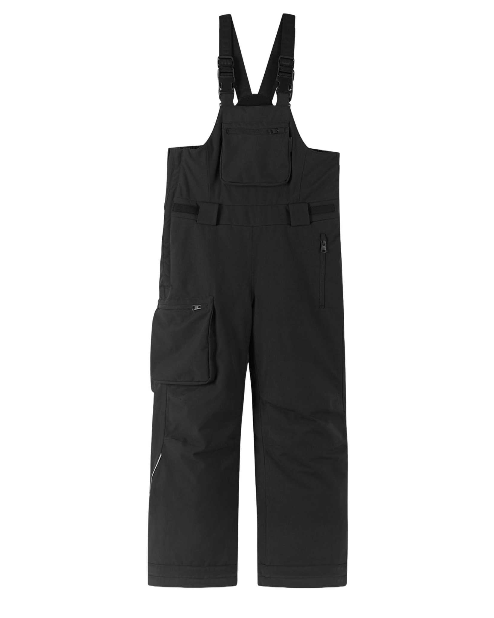 Reima JR Rehti Ski Pants featuring waterproof construction, lightweight insulation, reinforced knees, snow gaiters, and a junior-specific fit for winter adventures.