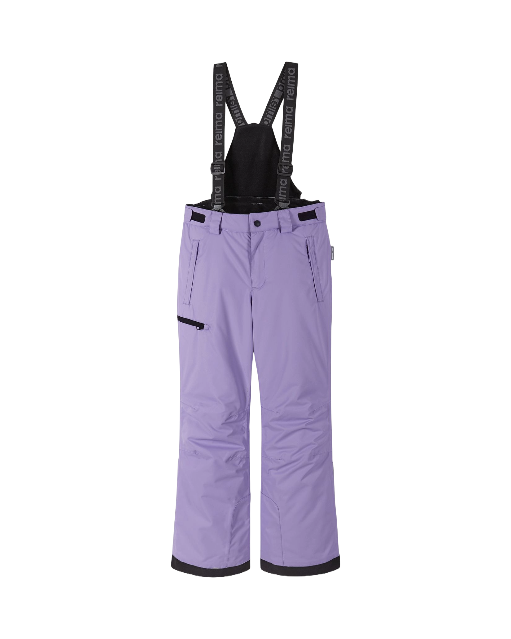 Reima JR Terrie Ski Pants featuring waterproof construction, lightweight insulation, reinforced knees, snow gaiters, and a junior-specific fit for winter adventures.