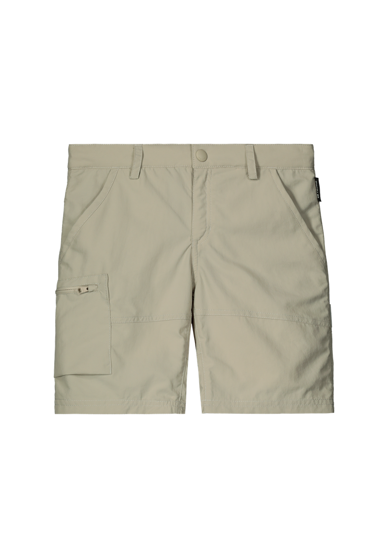 Beige Reima Junior Eloisin cargo shorts on a white background