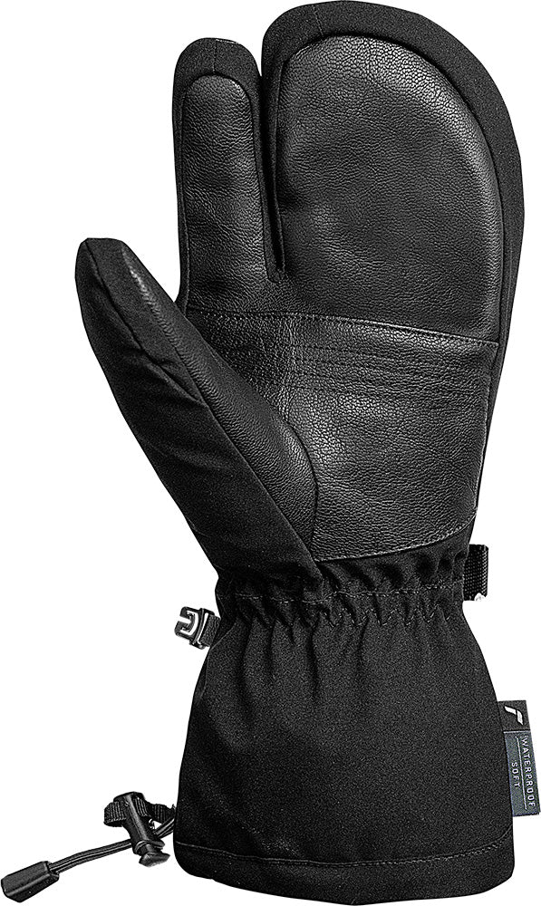 Reusch Lando R-TEX XT Lobster Glove in Black/Silver with Real Down insulation, waterproof membrane and Heating Pocket.