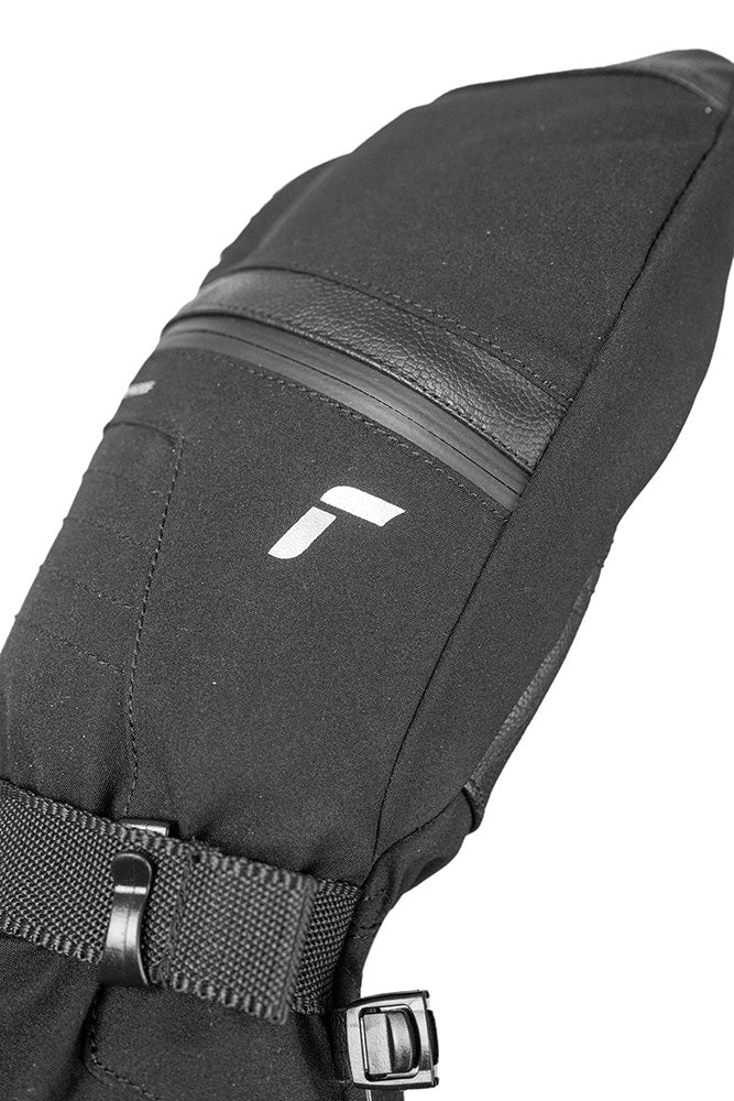 Reusch Lando R-TEX XT Lobster Glove in Black/Silver with Real Down insulation, waterproof membrane and Heating Pocket.