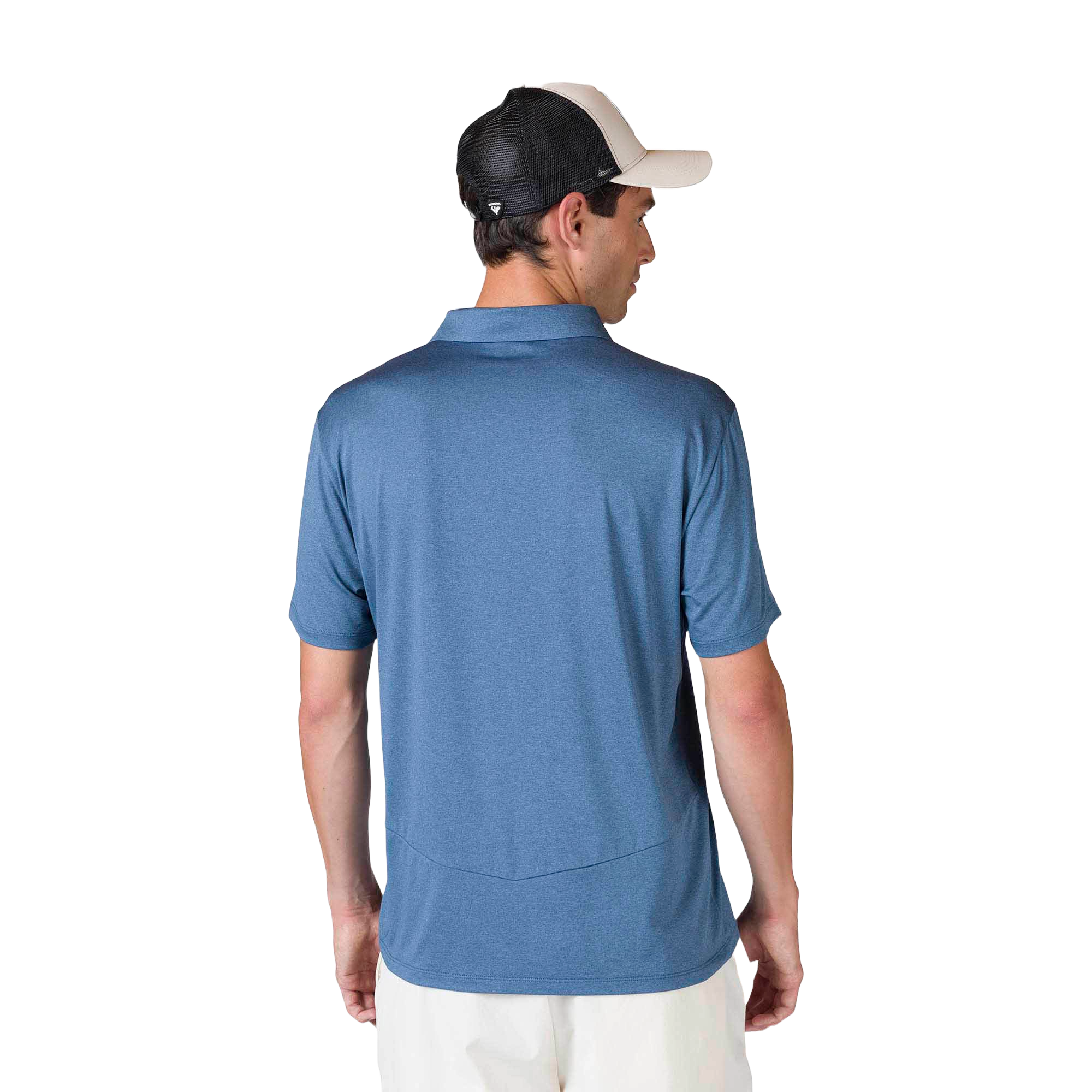 Rossignol Men's Slub Active Golf Polo featuring lightweight slub-textured fabric, moisture-wicking performance, and an athletic fit.