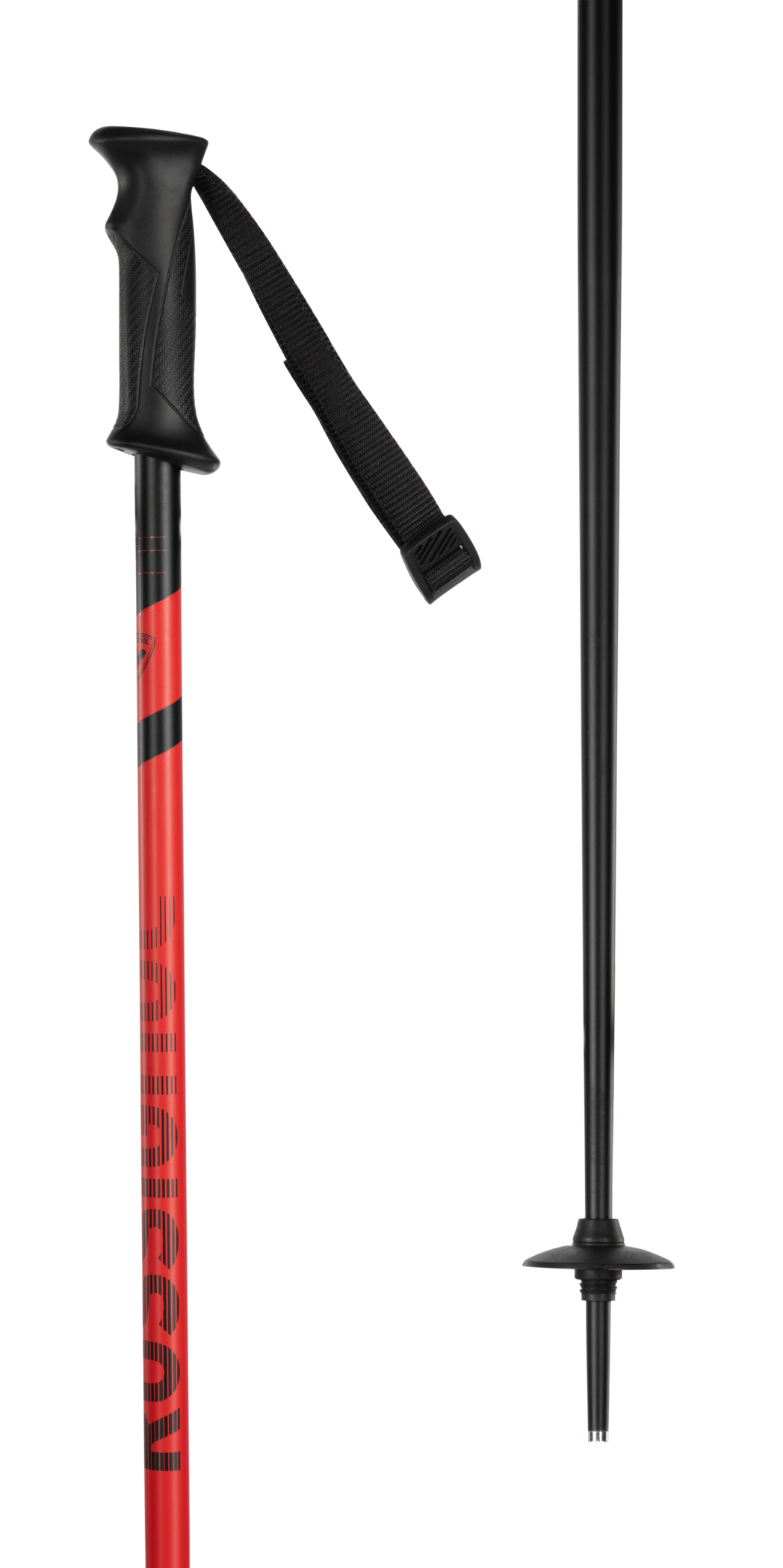 Rossignol Tactic Ski Poles featuring lightweight aluminum shafts, ergonomic grips, adjustable wrist straps, and all-mountain baskets.