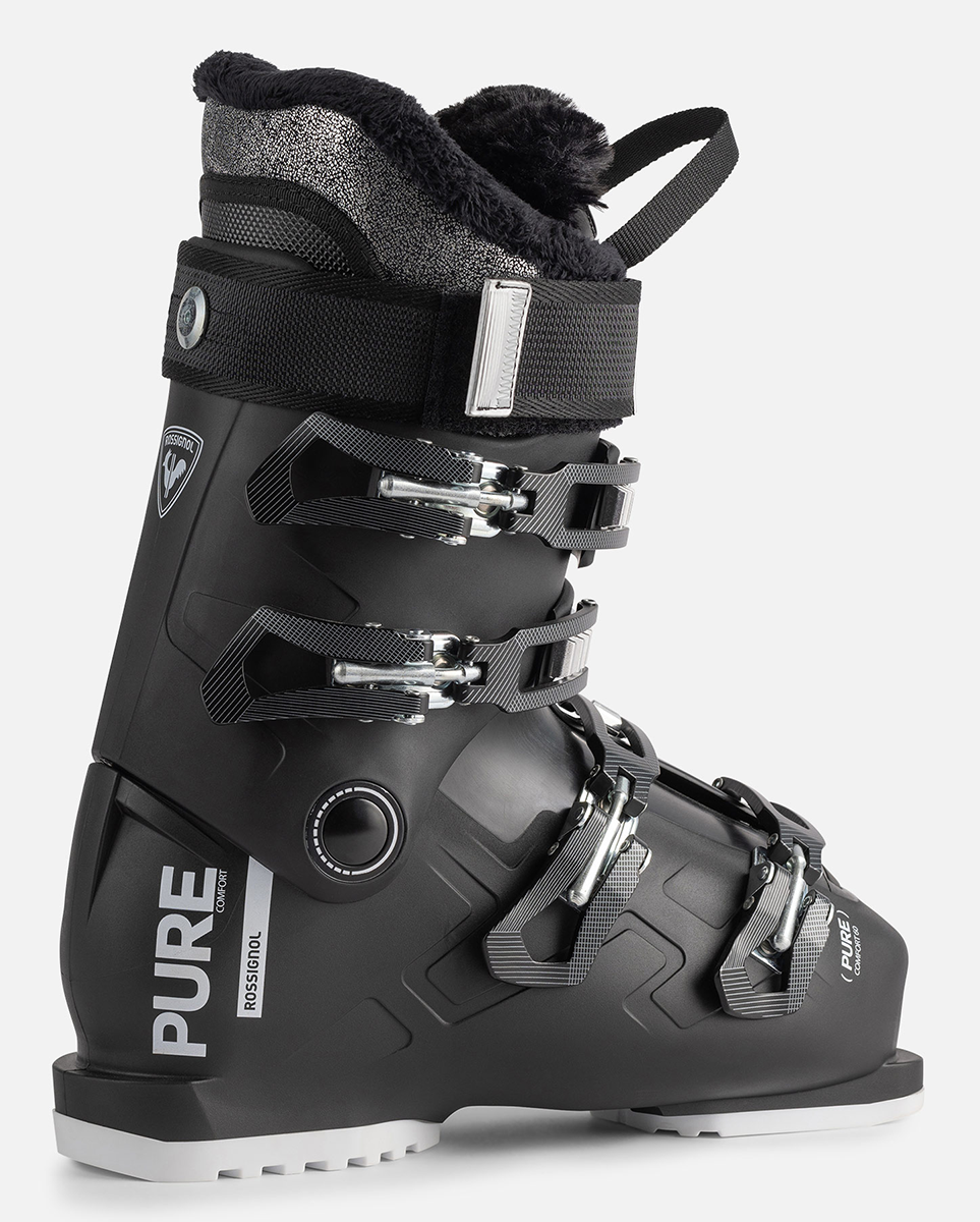 Rossignol Women's Pure Comfort 60 Ski Boots 2027 featuring a 104 mm high-volume fit, 60 flex, four-buckle closure, and insulated liner.