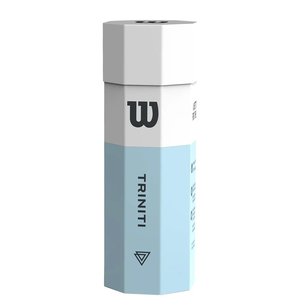 Wilson Triniti Tennis Ball, high-performance tennis ball, durable tennis ball, eco-friendly tennis ball, Wilson tennis balls, tennis training balls, tennis practice balls, best tennis balls for play, tennis equipment, Swiss Sports Haus, West Vancouver tennis shop.