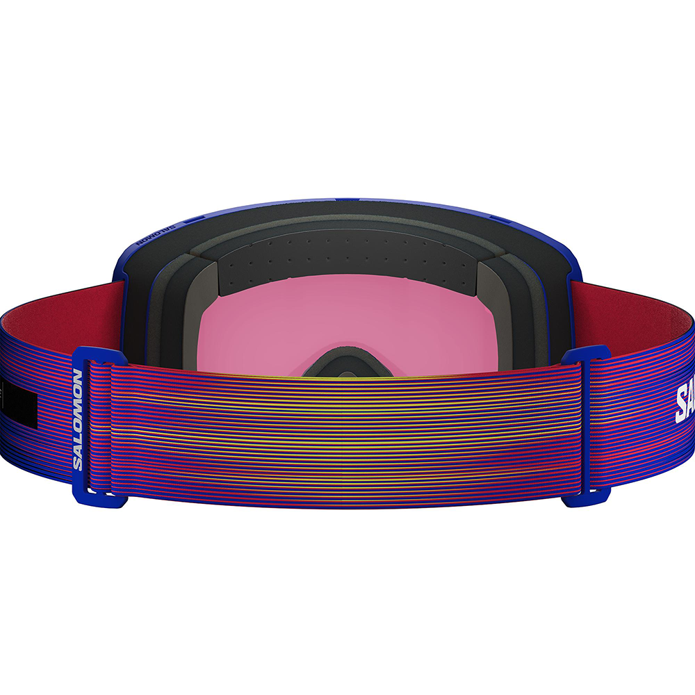 A pair of Salomon Sentry Pro S Sigma Equipe goggles that feature two lenses and are designed to integrate with ski race helmets.