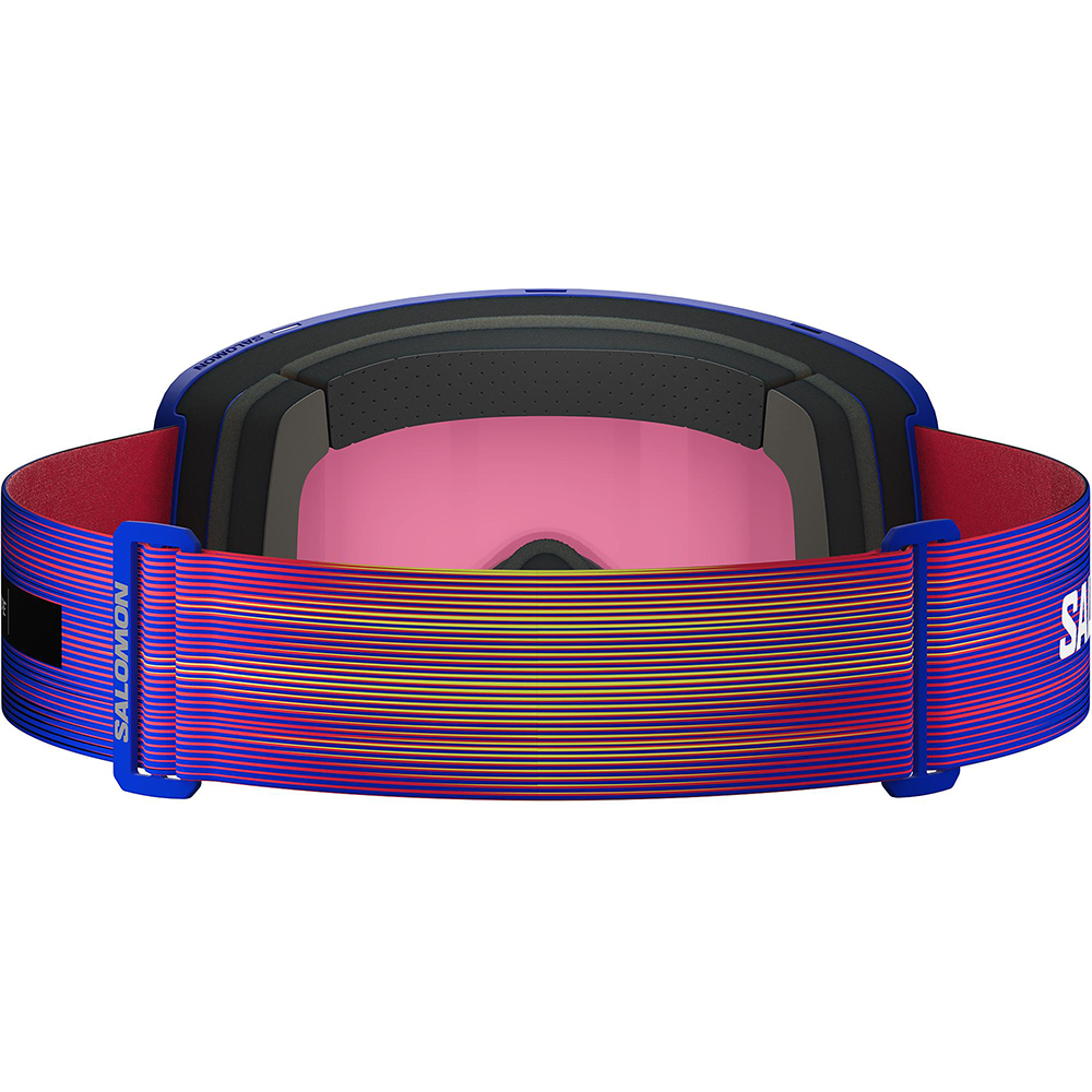 A pair of Salomon Sentry Pro Sigma Equipe Goggles that come with two lenses and are intended for use with ski racing helmets.