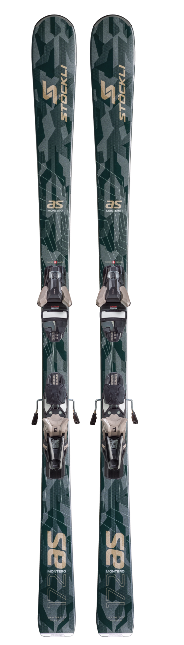 Stöckli Montero AS skis with Salomon Strive 13 bindings 2026
