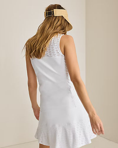 Tommy Bahama Women's Abby Eyelet Tank featuring lightweight IslandZone performance fabric, eyelet detailing, moisture-wicking comfort, and UPF 50+ sun protection.