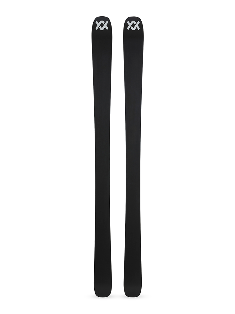 A pair of black 2027 Volkl Blaze 94 skis that are designed for all-mountain and freeride skiing.