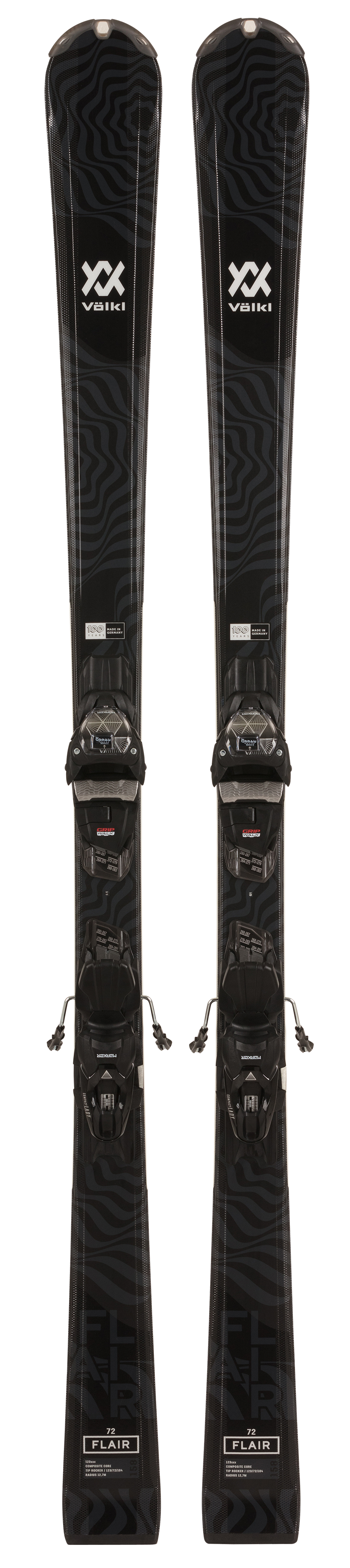 Volkl Flair 72 skis with vMotion 9 GripWalk bindings 2024
