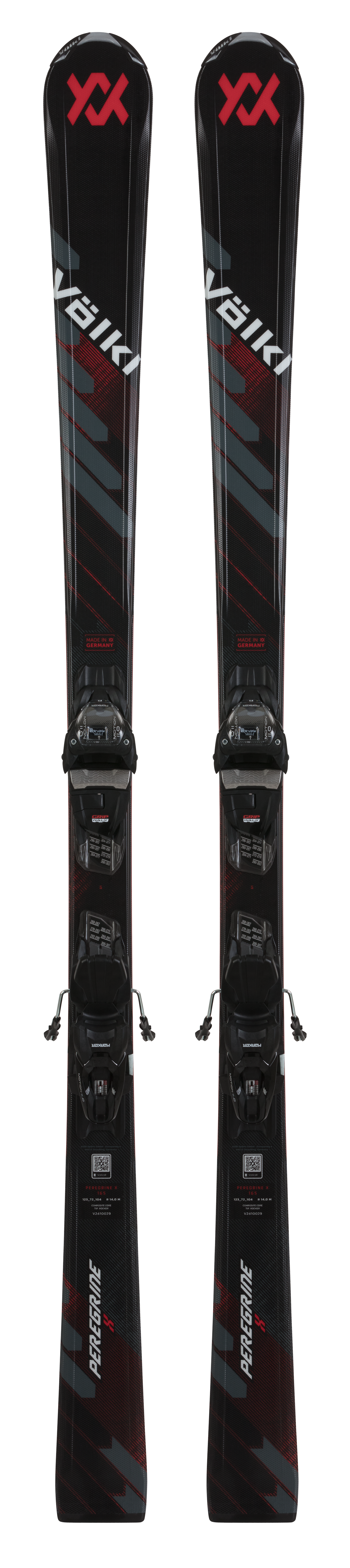 Völkl Peregrine X skis with Marker vMotion bindings 2026 frontside ski package