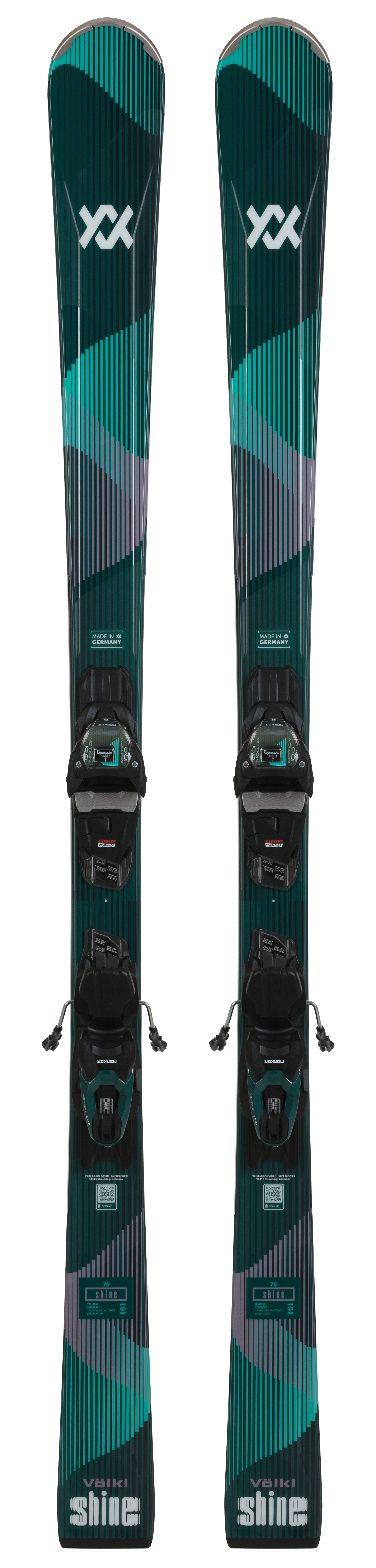 Völkl Shine 76 skis with Marker vMotion 10 bindings 2026 women's frontside ski package