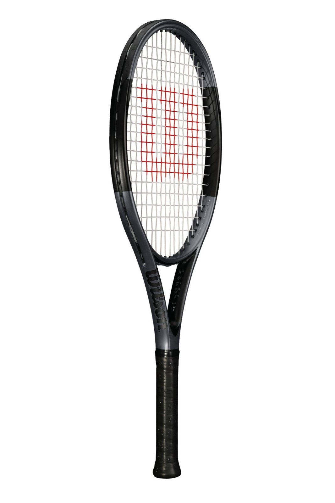 A Wilson H2 TNS strung tennis racket in grey and black