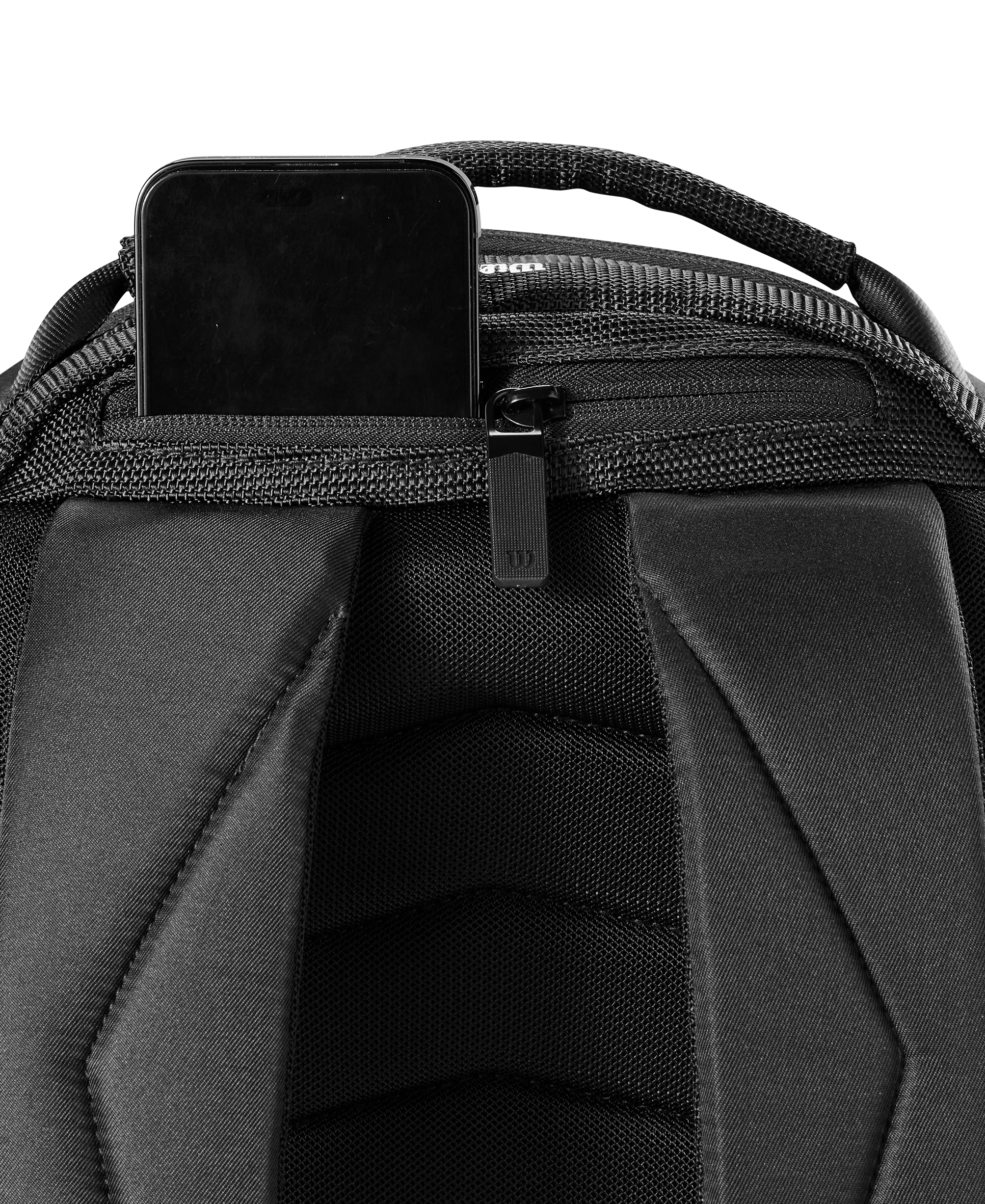 Wilson RF Backpack featuring Roger Federer-inspired styling, dedicated racquet storage, multiple compartments, and premium construction.