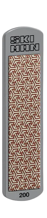 A Wintersteiger Diamond File World Cup showing a rectangular metal backing plate, continuous diamond abrasive surface pad with an interlocking dot pattern, and branded text.