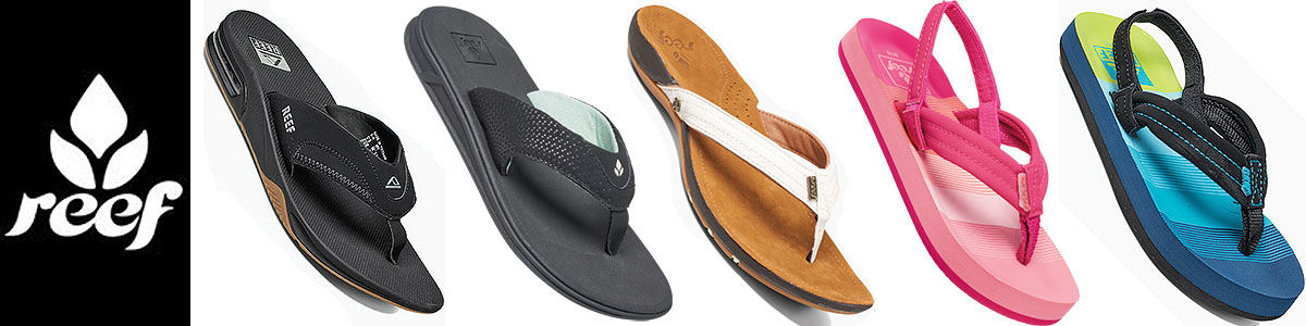 Reef mens, womens & kids, junior sandals available at Swiss Sports Haus 604-922-9107.