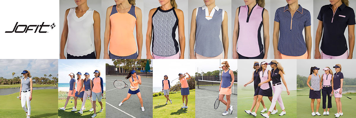 Jofit Women's Golf & Tennis Wear available at Swiss Sports Haus 604-922-9107.