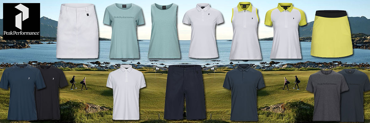 Peak Performance golf wear for men & women available at Swiss Sports Haus 604-922-9107.