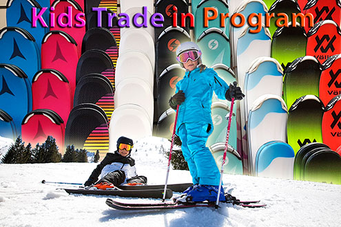 Kids Ski Gear Trade In Program at Swiss Sports Haus - Call 604-922-9107 for details or visit our web page. Trade back your kids old gear for new today!