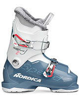 2022 Nordica SpeedMachine Junior kids J2 two buckle junior girls ski boots available at Swiss Sports Haus 604-922-9107.