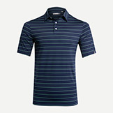 Kjus Soren Big Stripes Polo Short Sleeve Shirt available at Swiss Sports Haus 604-922-9107.