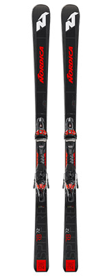2022 Nordica Dobermann Spitfire 72 RB FDT Skis & Bindings available at Swiss Sports Haus 604-922-9107.