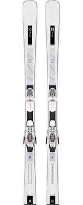 2022 Salomon S/MAX W 6 Women's Skis & Bindings available at Swiss Sports Haus 604-922-9107.