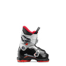 Nordica Speedmachine J 2 junior ski boots in Black/Grey/Red, a beginner-friendly boot with a soft flex for young skiers.