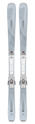  2023 Salomon W Stance 80 skis, M10 GripWalk bindings, Salomon skis, women's skis, ski equipment, high-performance skis, durable skis, precision skiing, stability bindings, ski bindings, winter sports gear, skiing gear, ski shop, Swiss Sports Haus, West Vancouver ski shop, ski setup.