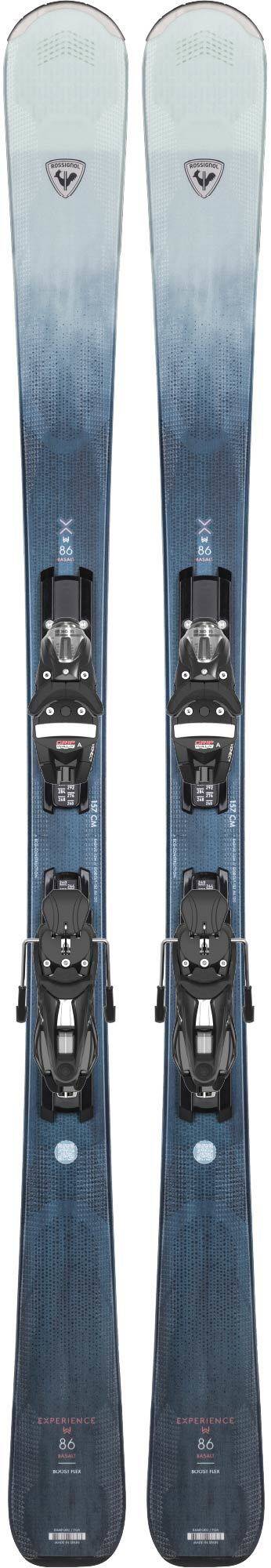 2025 Rossignol W Experience 86 Basalt skis, NX 12 Konect bindings, ski equipment, high-performance skis, basalt skis, stable skis, ski bindings, ski gear, winter sports equipment, precision skis, Rossignol skis, Swiss Sports Haus, West Vancouver ski shop.