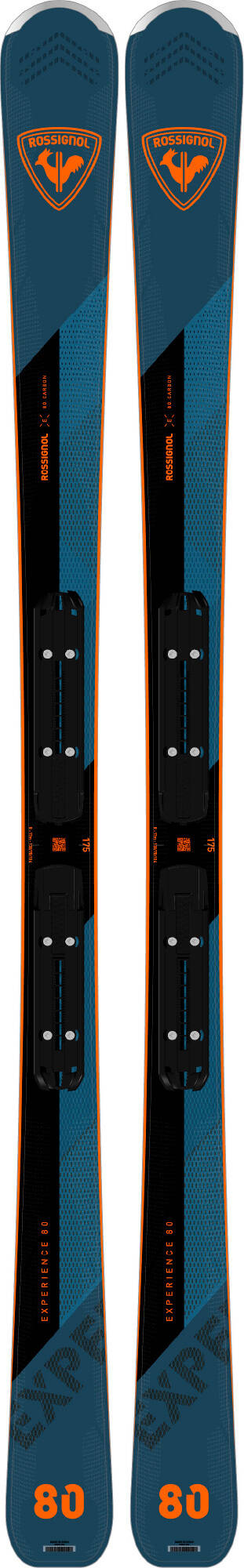 2025 Rossignol Experience 80 Carbon skis, Xpress 11 bindings, Rossignol skis, carbon skis, high-performance skis, ski bindings, easy-adjust bindings, stable skis, precision skis, skiing equipment, ski gear, Swiss Sports Haus, West Vancouver ski shop, ski shop, winter sports gear.