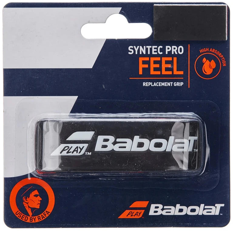 Babolat Syntec Pro Grip, tennis grip, tennis accessories, high-performance tennis grip, durable tennis grip, comfortable tennis grip, enhanced grip for tennis, Babolat tennis equipment, tennis racquet grip, grip enhancement, tennis grip replacement, sports grip, Babolat tennis gear, Swiss Sports Haus, West Vancouver tennis shop.