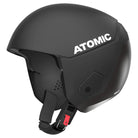 Atomic Redster Race Helmet, ski helmet, high-performance helmet, aerodynamic ski helmet, impact-absorbing foam, adjustable fit system, competitive skiing gear, safety technology, skiing gear, winter sports helmet, Swiss Sports Haus, West Vancouver ski shop.