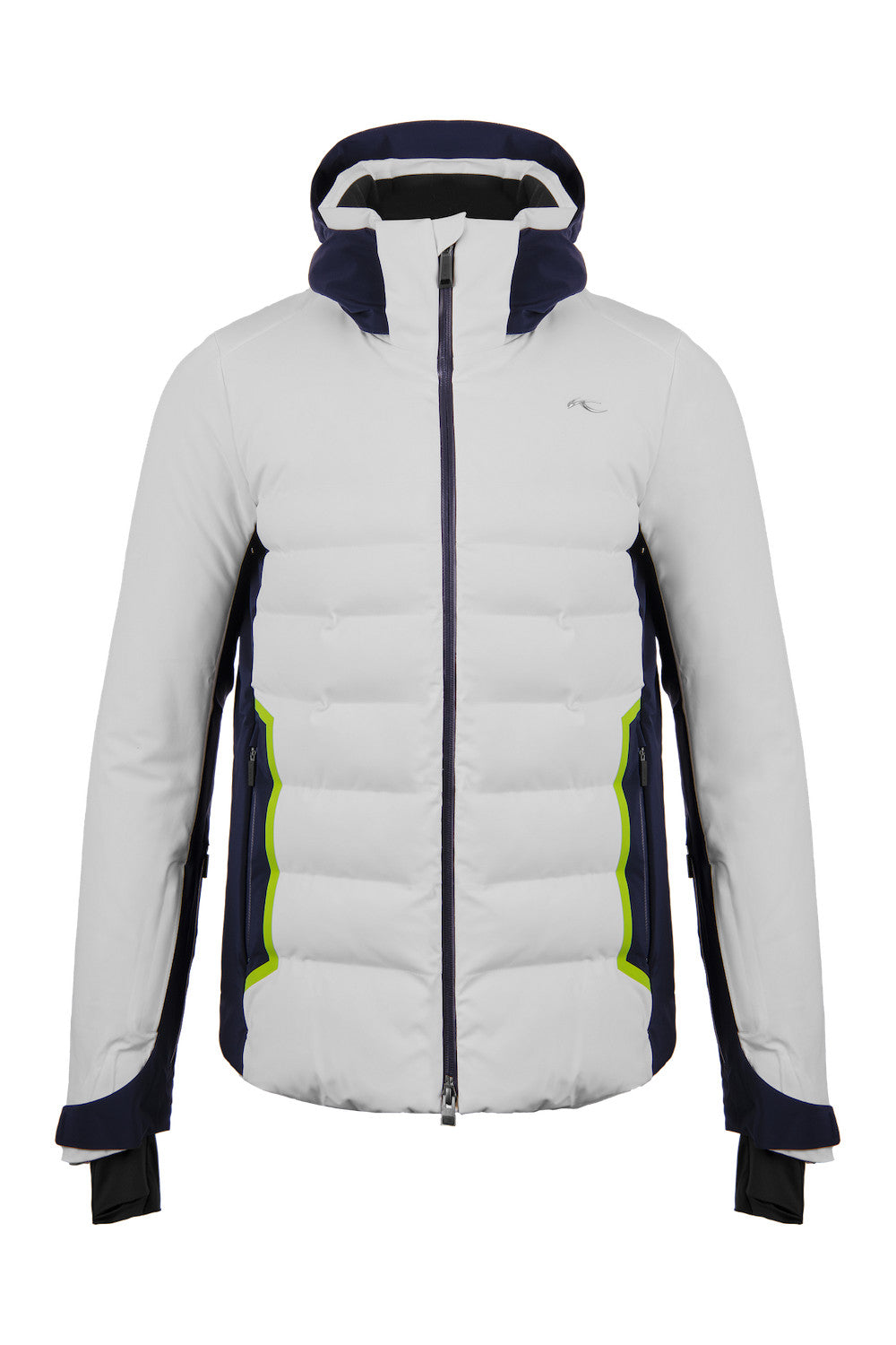 KJUS Men’s Green Line Jacket, men’s ski jacket, eco-friendly ski jacket, high-performance ski jacket, lightweight ski jacket, KJUS winter apparel, breathable ski jacket, insulated ski jacket, skiing gear, winter sports jacket, Swiss Sports Haus, West Vancouver ski shop.