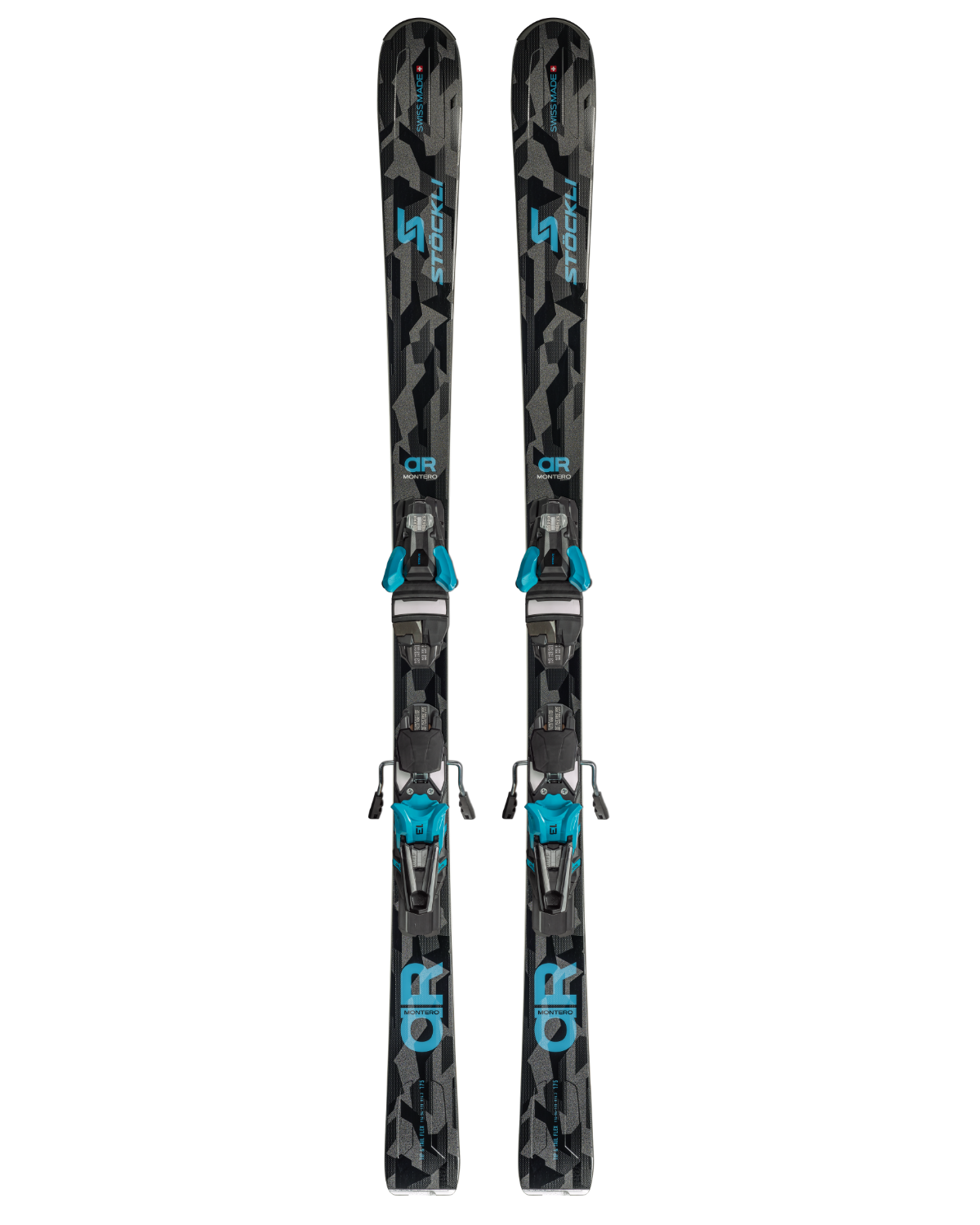 2025 Stockli Montero AR skis, Strive 13 bindings, high-performance skis, versatile skis, advanced ski materials, ski bindings, adjustable bindings, secure ski bindings, skiing equipment, winter sports gear, Swiss Sports Haus, West Vancouver ski shop, ski setup, Stockli Montero AR, Strive 13.