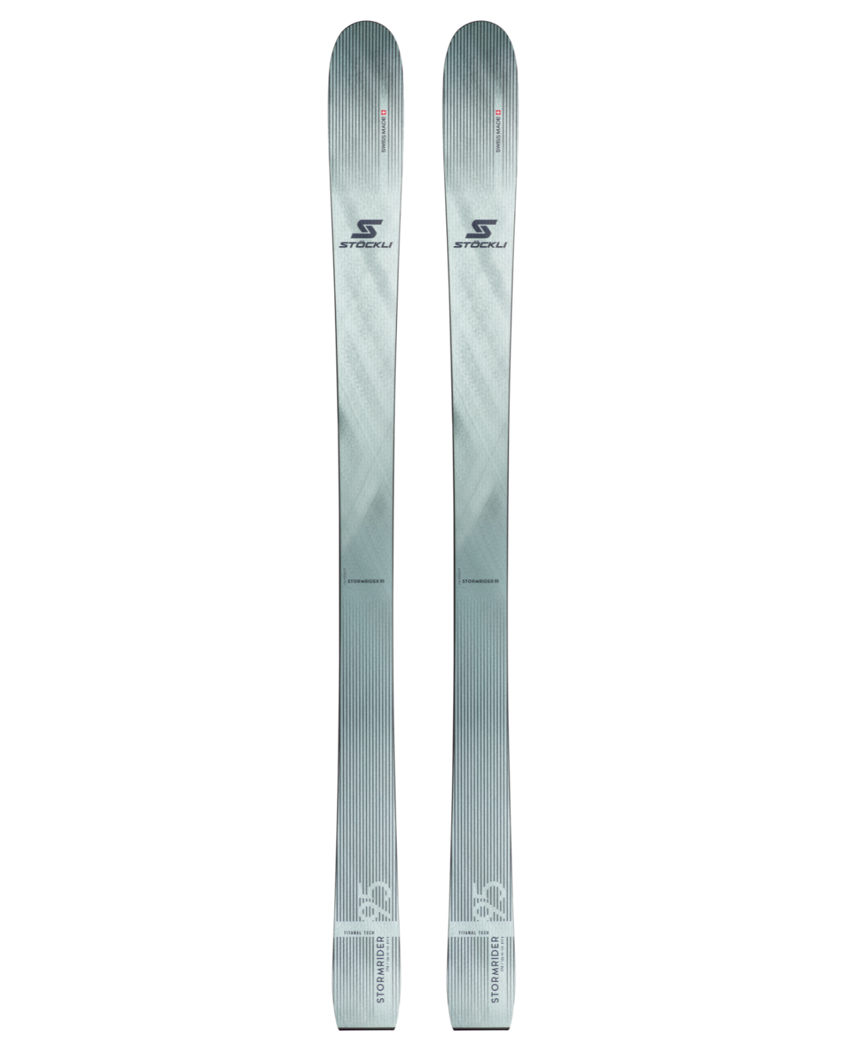 2025 Stockli Stormrider 95, Stockli skis, high-performance skis, all-mountain skis, off-piste skis, wide skis, stable platform skis, precision control skis, skiing gear, winter sports equipment, Swiss Sports Haus, West Vancouver ski shop.