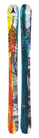 2024 Atomic Bent Chetler Mini 133-143cm skis, youth skis, all-mountain skis, playful skis, performance skis for kids, wide tip and tail skis, kids' skiing gear, ski shop, winter sports equipment, skiing for children, Swiss Sports Haus, West Vancouver ski shop.