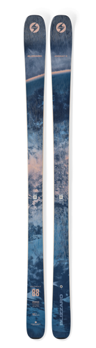 Blizzard Anomaly 88 all-mountain skis in Blue/Gold, featuring an 88mm waist and lightweight core for versatile performance.