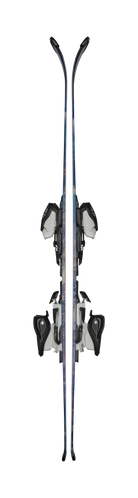 Blizzard Anomaly JR skis in Blue/Orange with 4.5 bindings included, a lightweight beginner ski for young children learning to ski.