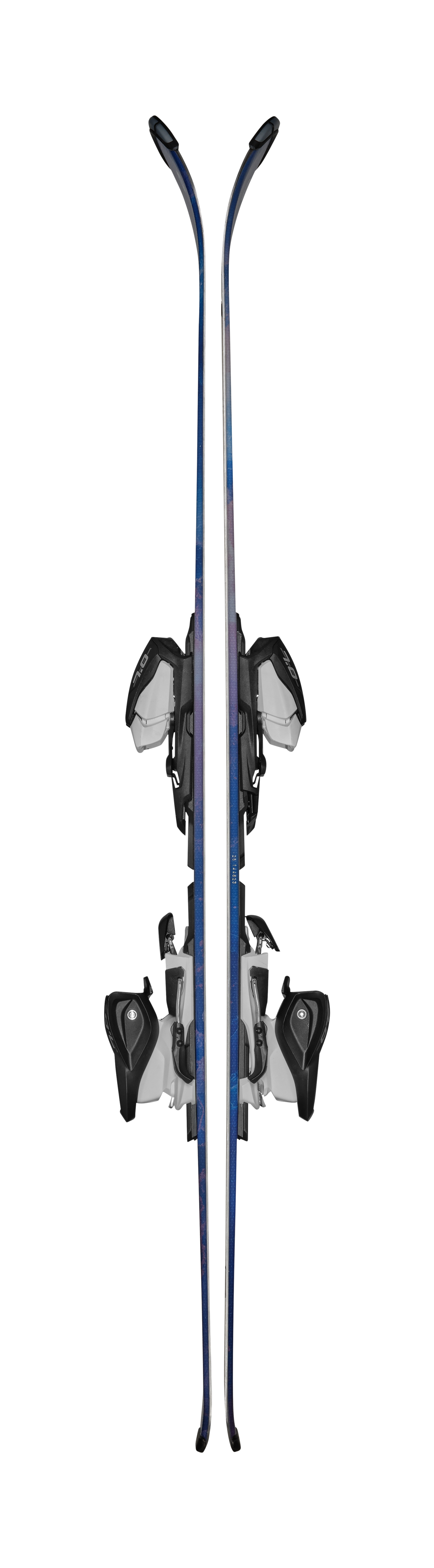 Blizzard Pearl JR skis in Blue with 4.5 bindings included, a lightweight junior ski spanning a wide size range for young skiers.