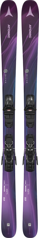 2024 Atomic Maven 83 skis, M10 GripWalk bindings, all-mountain skis, versatile skis, durable ski construction, reliable ski bindings, easy adjustment bindings, skiing gear, winter sports equipment, ski shop, Swiss Sports Haus, West Vancouver ski shop.