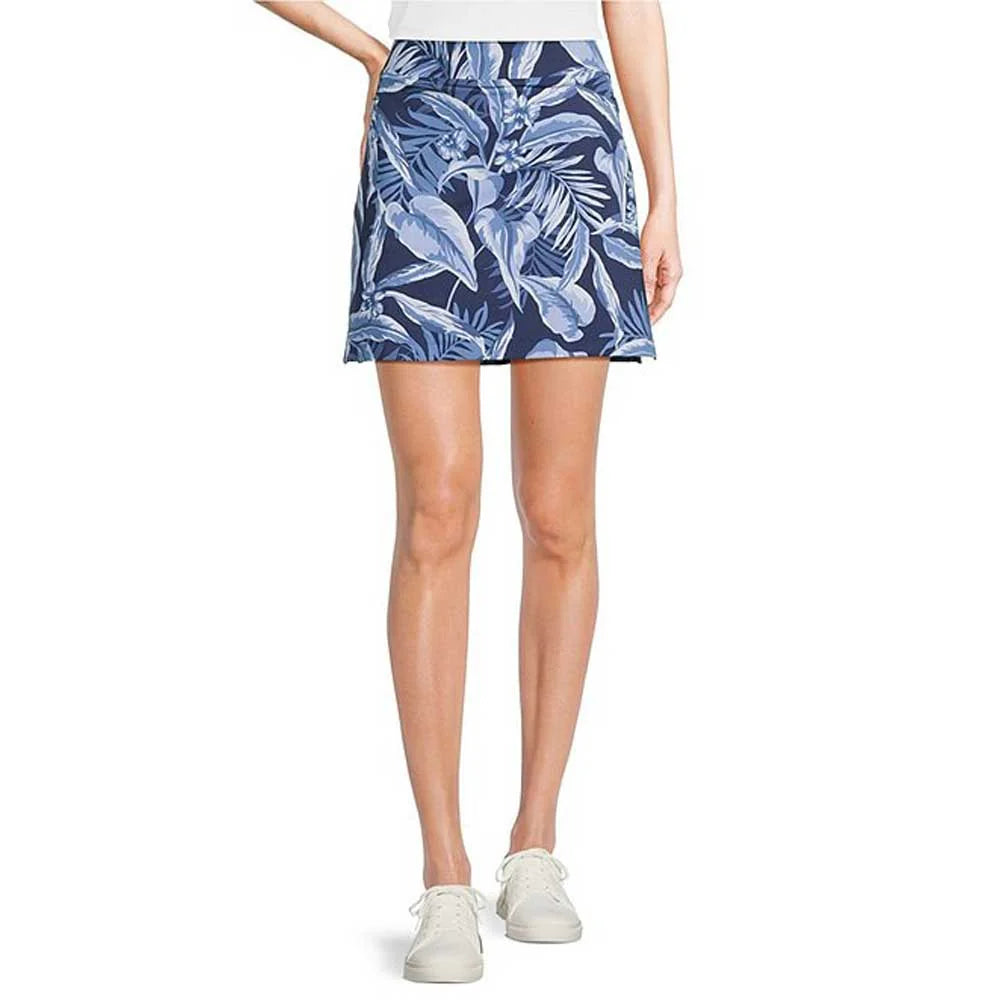 Tommy Bahama Aubrey Golf Shore Garden Skort, golf skort, golf clothing, women’s golf apparel, stylish golf skort, comfortable golf skort, floral golf skort, lightweight golf skort, golf fashion, golf outfit, summer golf wear, Swiss Sports Haus, West Vancouver golf shop.