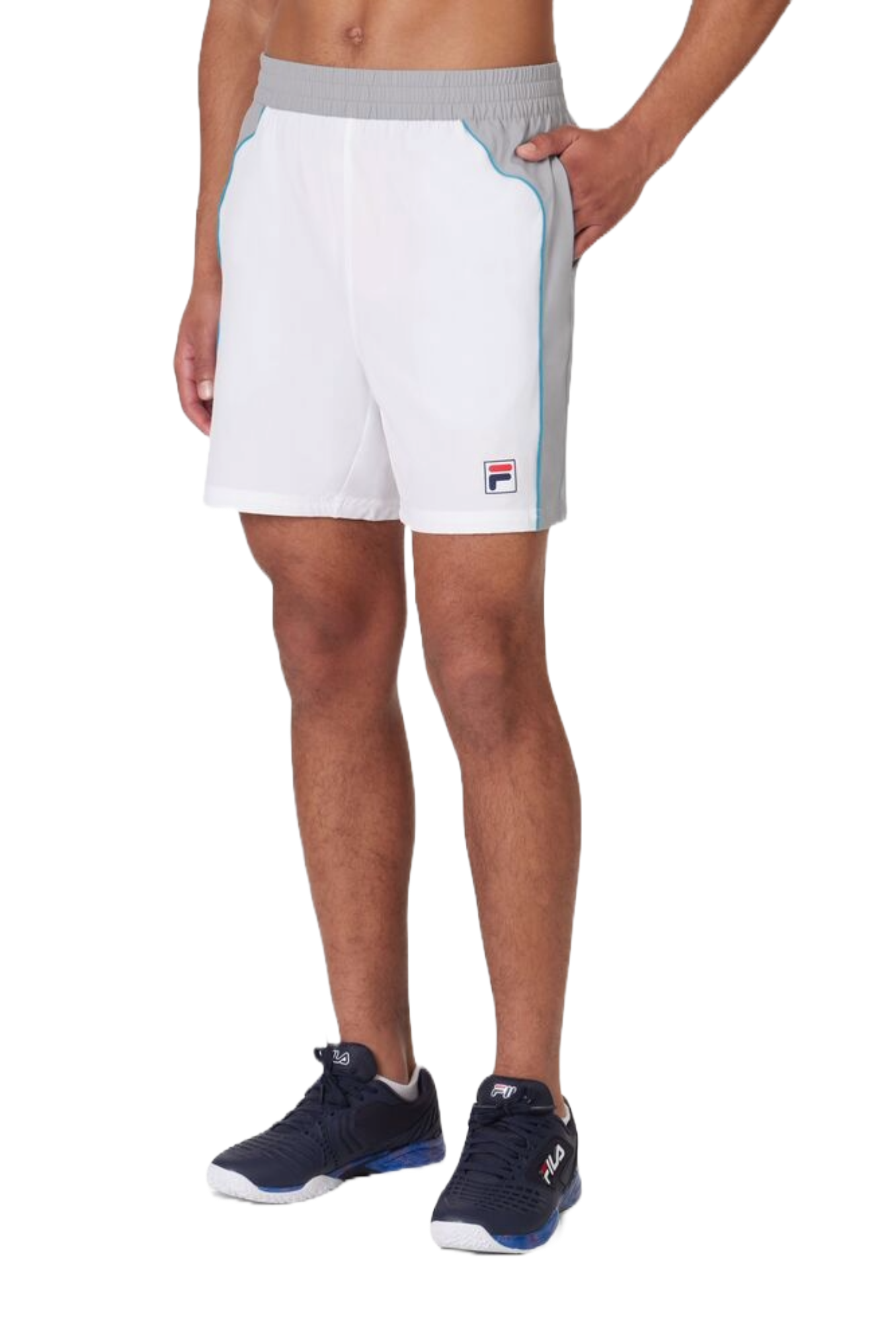 Fila Men's Backspin Color Block Short, men's athletic shorts, color block shorts, sportswear, activewear, Fila shorts, moisture-wicking shorts, comfortable athletic shorts, breathable shorts, gym shorts, training shorts, casual sportswear, stylish shorts, Fila activewear, sports shorts, Fila men's shorts.