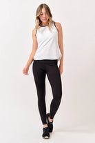 LIJA Women's Elite Bea Tank, women's tennis tank top, tennis apparel, athletic wear, performance tank top, moisture-wicking tank, breathable fabric, stylish tennis clothing, comfortable tennis tank, sportswear, women's activewear, Swiss Sports Haus, West Vancouver tennis shop.