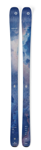 Blizzard Black Pearl 88 women's all-mountain skis in Blue, featuring an 88mm waist and lightweight, stable construction.