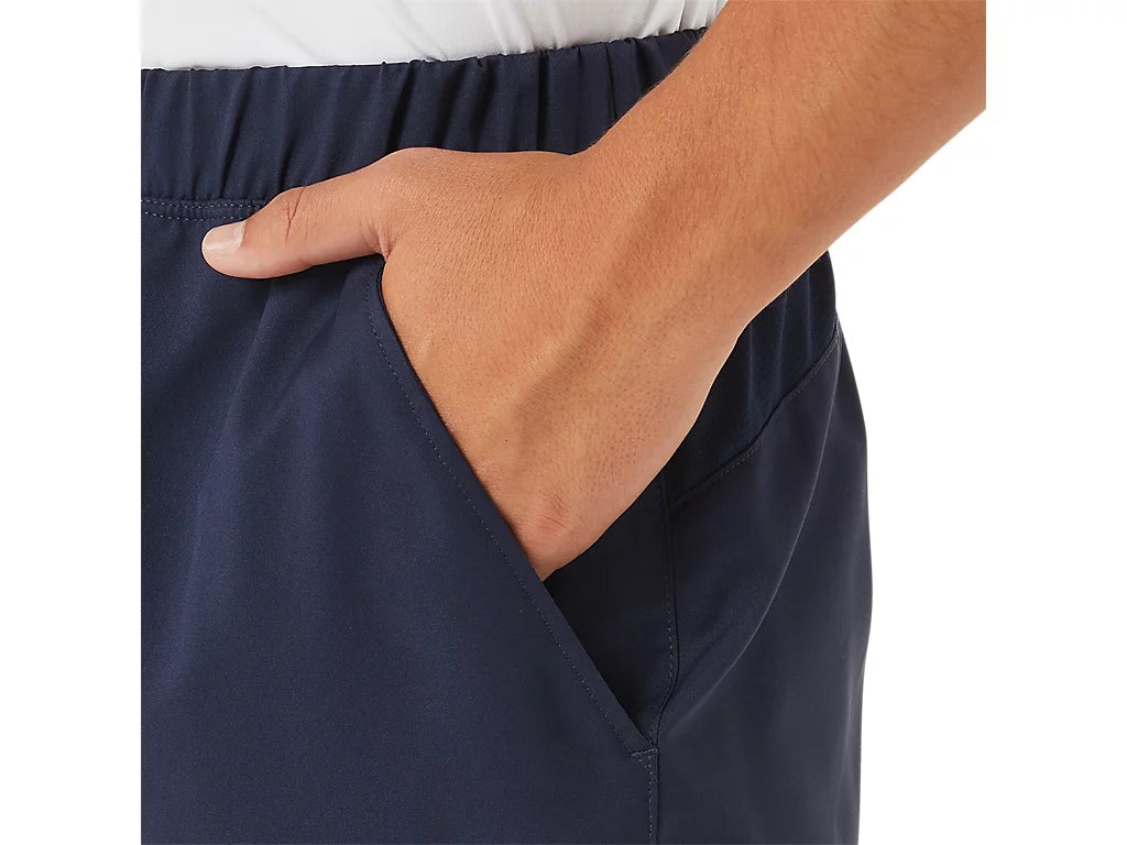  Asics Boys Tennis Shorts, boys tennis apparel, tennis shorts, activewear, lightweight tennis shorts, moisture-wicking fabric, elastic waistband, tennis gear, sports shorts, comfortable tennis wear, Swiss Sports Haus, West Vancouver sports store.